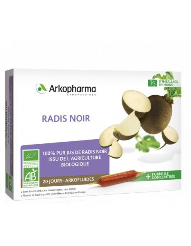Arkofluide Radis Noir - 20 ampoules