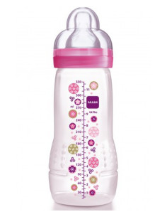 Biberon 2ème âge Cercle Rose - 330 ml