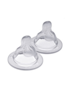 Tétine en silicone Silk Teat débit 1 Lent - 2 tétitnes