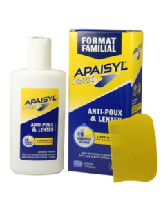 Apaisyl Poux Traitement Anti Poux et Lentes 200ml + Peigne