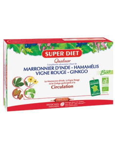 Quatuor Vigne Rouge Circulation Bio - 20 ampoules