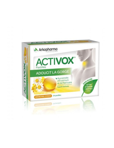 Activox® Pastilles Arôme Miel Citron - 24 pastilles