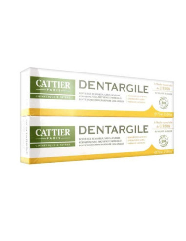 Dentifrice Reminéralisant Dentargile Citron - 2x75ml