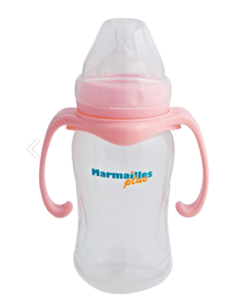 Marmailles Plus Biberon 240 ml avec poignées - Rose 