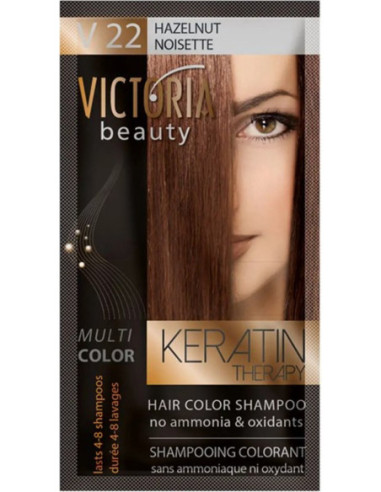 Victoria Beauty Teinture pour cheveux Shampooing V22 Noisette (Noisette) - 40 ml