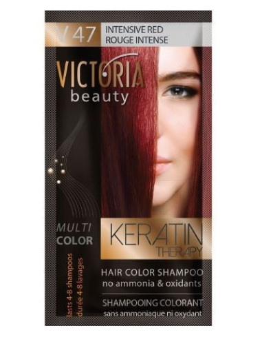 Victoria Beauty Shampoing Colorant N47 Intensive Red  - 40ml
