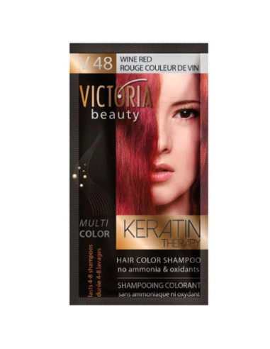 Victoria Beauty Shampoing Colorant V48 Rouge Couleur de Vin - 40ml