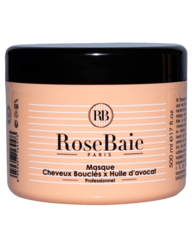 RoseBaie Masque Cheveux Bouclés x Huile d'Avocat - 500 ml