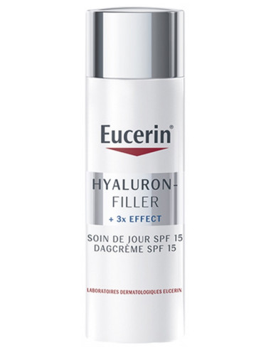 Eucerin Hyaluron-Filler + 3x Effect Soin de Jour SPF15 Peau Normale à Mixte - 50 ml