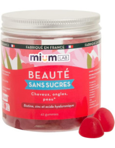 Mium Lab Cheveux et Ongles sans sucre - 42 gummies