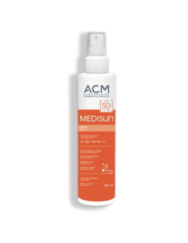ACM MEDISUN Spray Solaire SPF50+  Visage et Corps  Tous Types de Peaux - 200ml