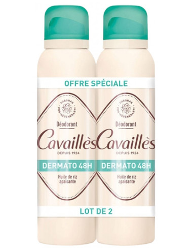 Rogé Cavaillès Déodorant Dermato 48H Spray - Lot de 2 x 150 ml