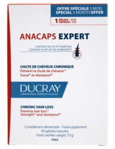 Ducray Anacaps Expert Chute de Cheveux Chronique - 90...