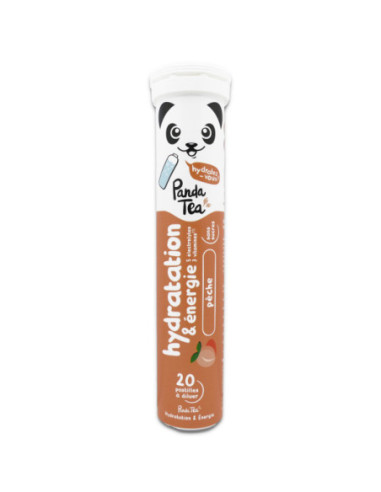 Panda Pastilles hydratation & énergie Pêche - 20 pastilles effervescentes
