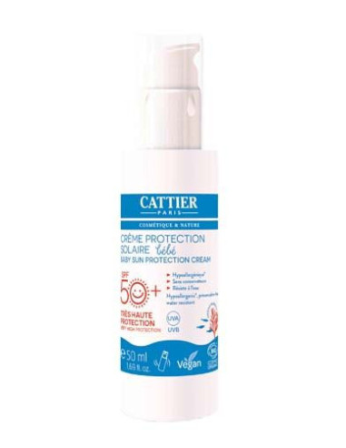 Cattier Crème Protection Solaire Bébé Bio SPF 50+ - 50ml