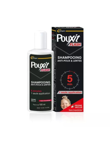 Pouxit Flash Shampoing anti-poux et lentes - 100ml