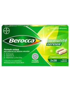 Berocca Immunité Défense - 2 x 28 Gélules Végétales