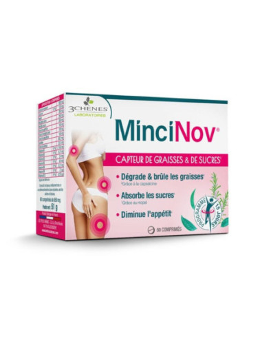 MinciNov comprimés Capteur de graisses et de sucres - 60 comprimés 