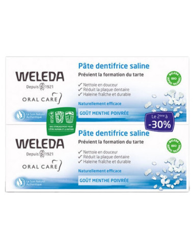 Weleda Pâte Dentifrice Saline - Lot de 2 x 75 ml Offre Spéciale