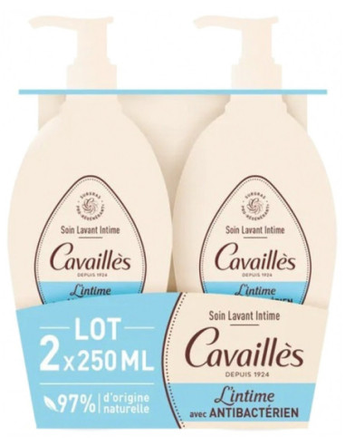 Cavaillès Soin Lavant Intime Antibactérien - Lot de 2 x 250 ml