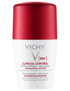 Vichy Déodorant 96H Clinical Control Détranspirant Anti-Odeur Roll-On - 50 ml