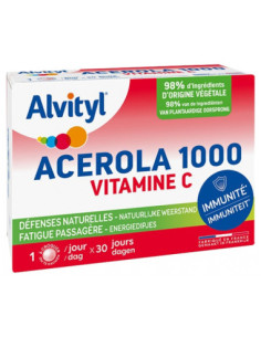 Alvityl Acérola 1000 Vitamine C - 30 Comprimés à Croquer