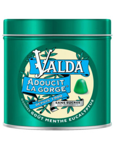 Valda Gommes Sans Sucres Adoucit la Gorge Goût Menthe...