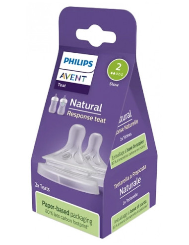 Avent Natural Response 2 Tétines Débit 2 Lent