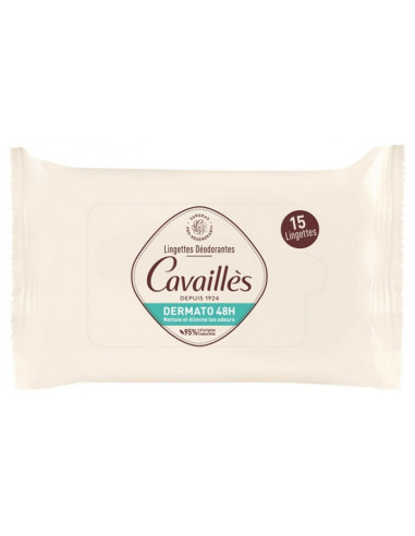 Cavaillès Lingettes Déodorantes - 15 Lingettes