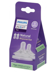 Avent Natural Response 2 Tétines Débit 5 Très Rapide