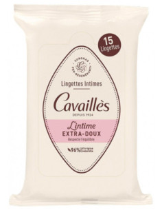 Cavaillès Lingettes Intimes Extra-Doux 15 lingettes