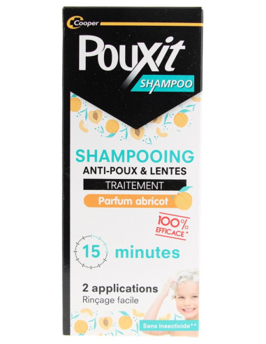 Pouxit Shampoing Anti-Poux & Lentes Abricot -...