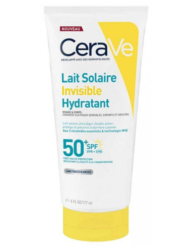 CeraVe Lait Solaire Hydratant Invisible SPF50+...