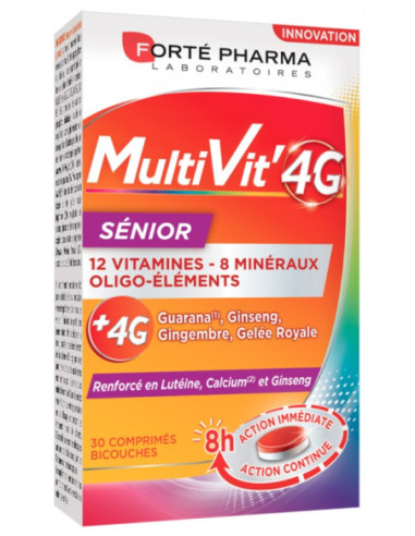 Forté Pharma MultiVit'4G Sénior - 30 Comprimés...