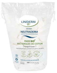 Neutraderm Pads Rectangles de Coton - 180 Rectangles