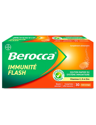 Berocca Immunité Flash Goût Orange - 30...