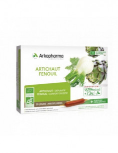 Arkopharma Arkofluides Artichaut Fenouil Bio - 20 Ampoules