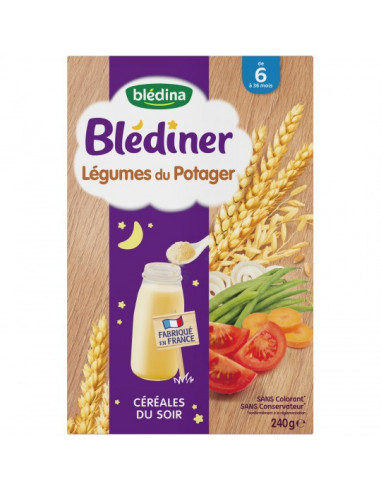 Blédîner Céréales Légumes du Potager - 240g