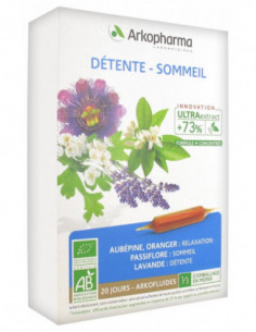 Arkopharma Arkofluides Détente Sommeil Bio - 20 Ampoules