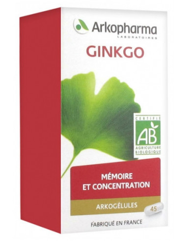 Arkopharma Arkogélules Ginkgo Bio - 45 Gélules