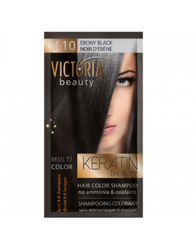 Victoria Beauty Shampooing Colorant Noir Ébène - 40 ml 