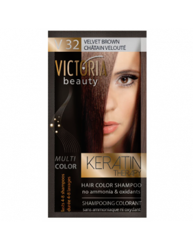 Victoria Beauty Shampooing Colorant Châtain Velouté - 40 ml 