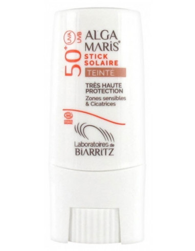 Biarritz Alga Maris Stick Solaire Teinté SPF 50+ Bio - 9 ml