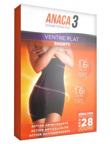 Anaca3 Cosmétotextile Ventre Plat Shorty - Taille : L-XL