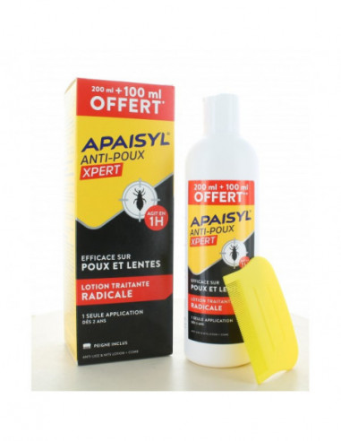 Apaisyl Anti-poux Xpert 200ml + 100ml Offert 
