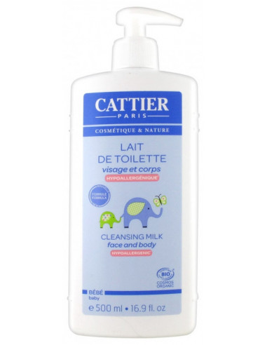 Cattier Bébé Lait de Toilette Hypoallergénique - 500 ml
