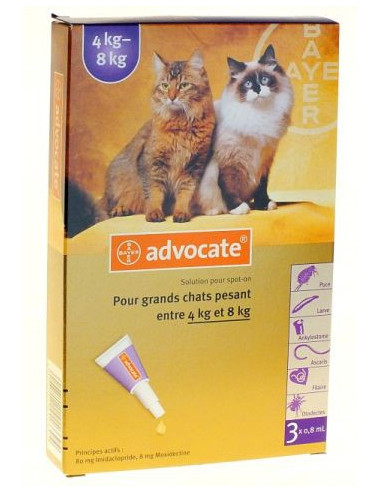 Advocate Antiparasitaire Grands Chats - 3x0,8ml