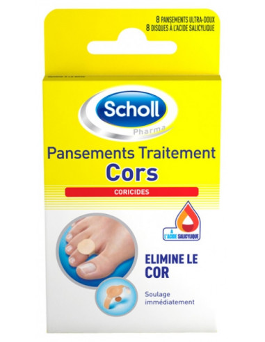 Scholl Pansements Coricides pour Cors - 8 unités
