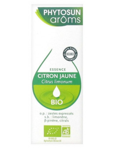 Phytosun Arôms Citron Jaune (Citrus limonum) Bio - 10ml