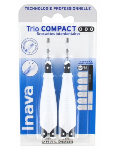 Inava Trio Compact Brossettes Interdentaires - Taille : ISO0 0,6 mm - 6 unités